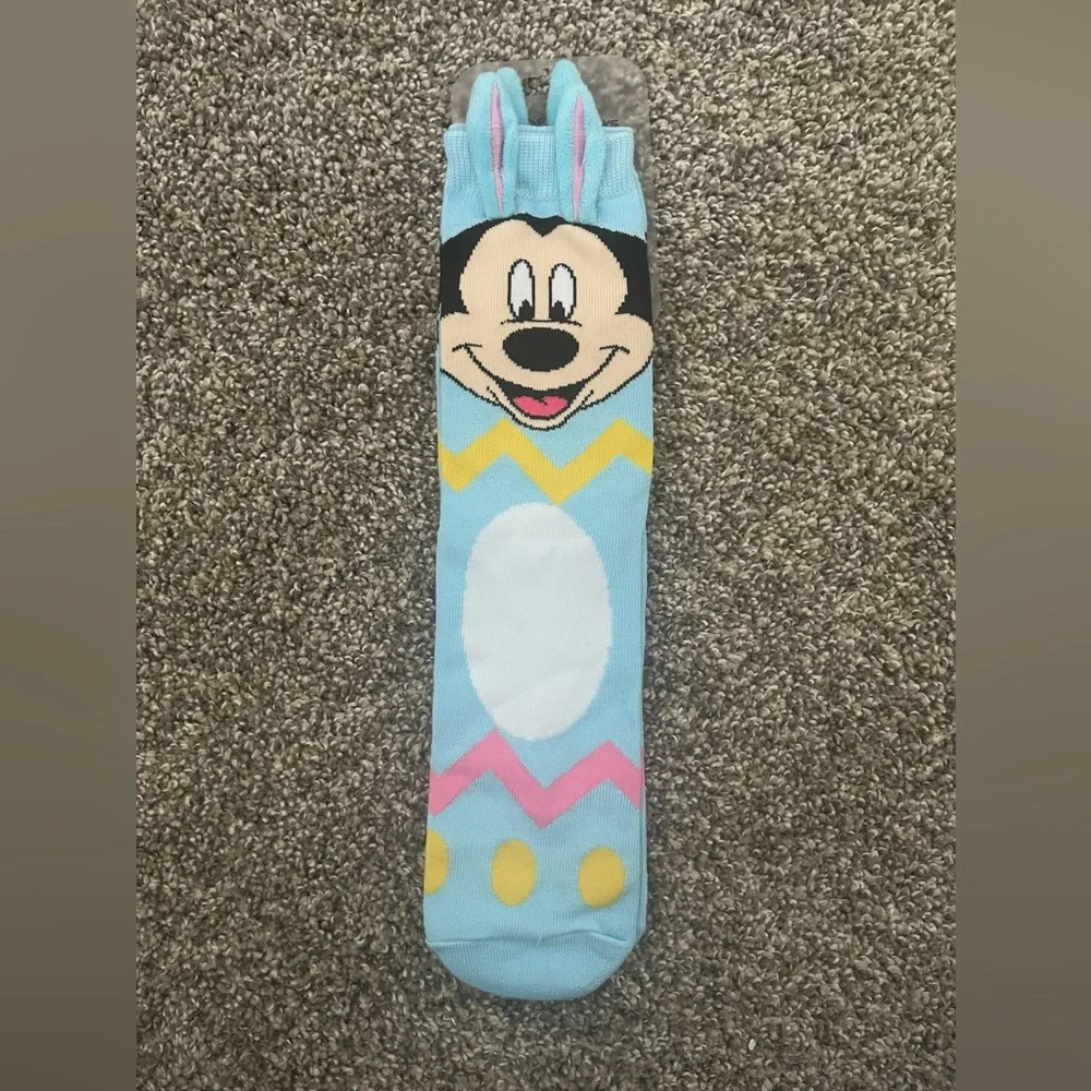 NWT Disney Parks Mickey Mouse Easter Bunny Socks for Adults